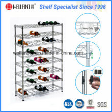 Adjustable Chrome Metal Wine Rack Shelf for Storage